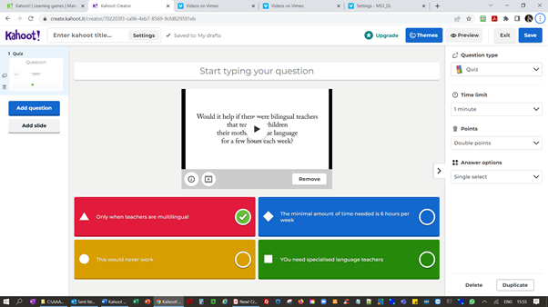 Kahoot's PowerPoint integration makes it easy to add a game to