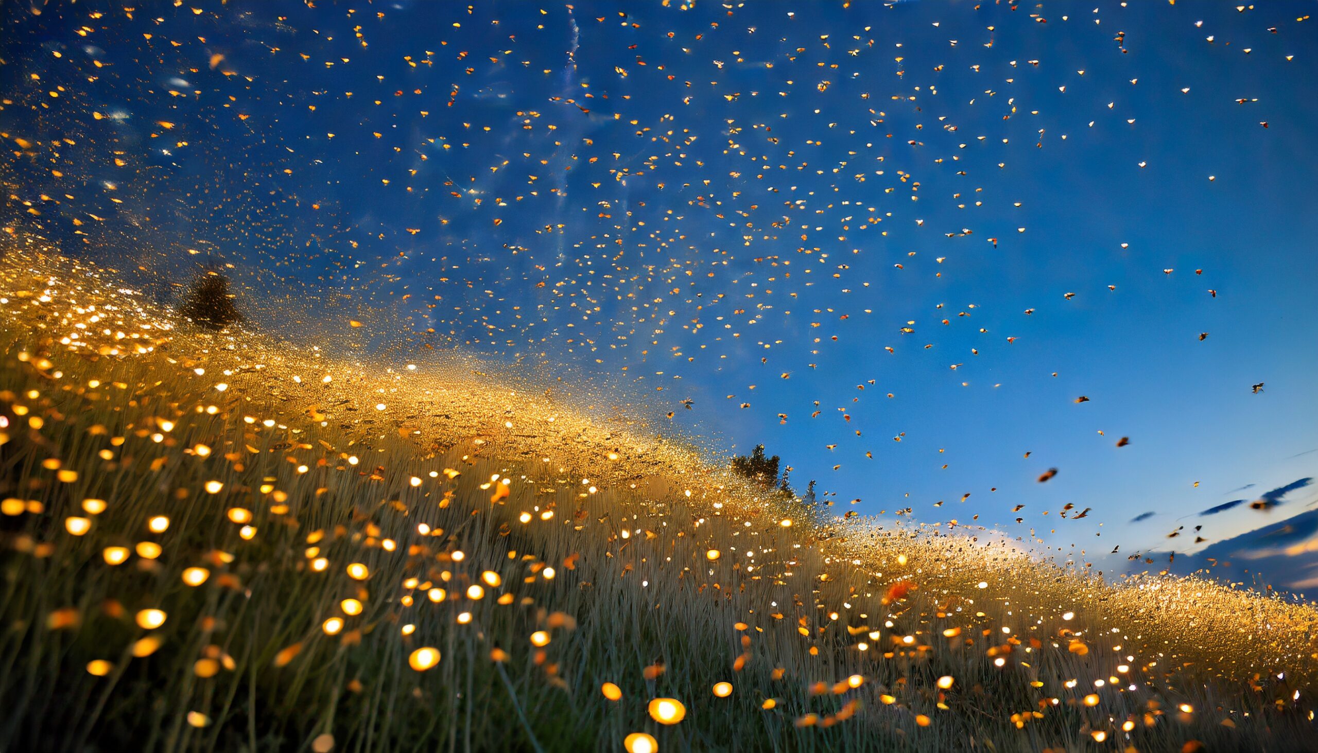 Firefly generated an image full of fireflies