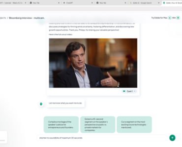 Eddie AI, video editing