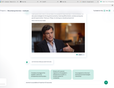 Eddie AI, video editing