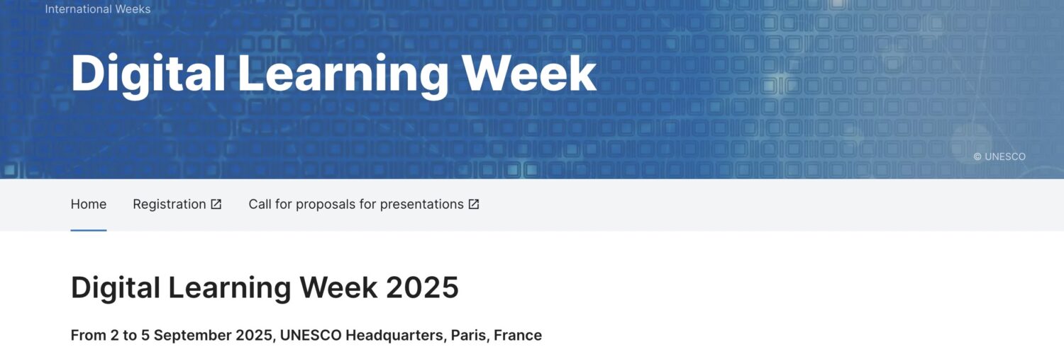UNSECO digital learning week event banner