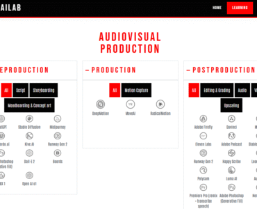 CREATIVEAILAB – Learning Page: tools and resources for AI supported AV production