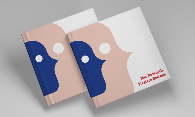 Two books titled MIL Research: Western Balkans, featuring a blue and peach abstract design