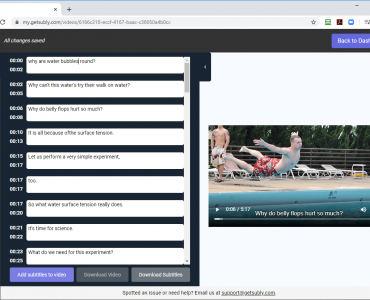 Subly, online video subtitler