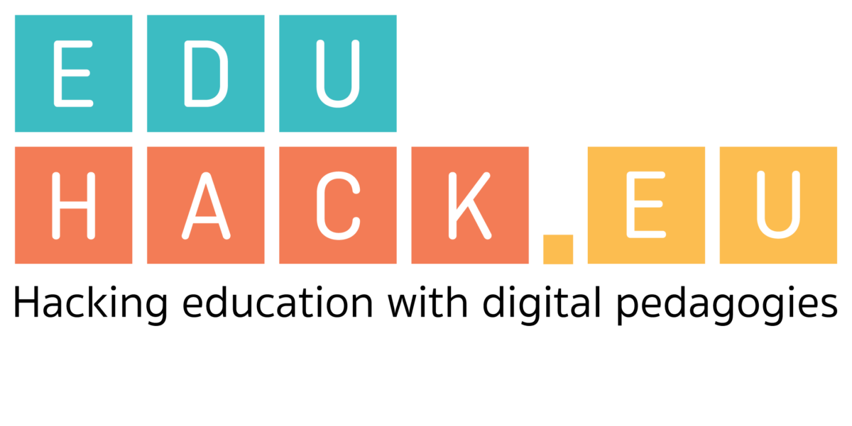 EDUHACK.EU logo with text Hacking education with digital pedagogies