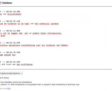 webvtt subtitle validator