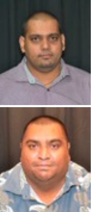 Two headshots of men, one above the other. Both are bald and looking directly at the camera.