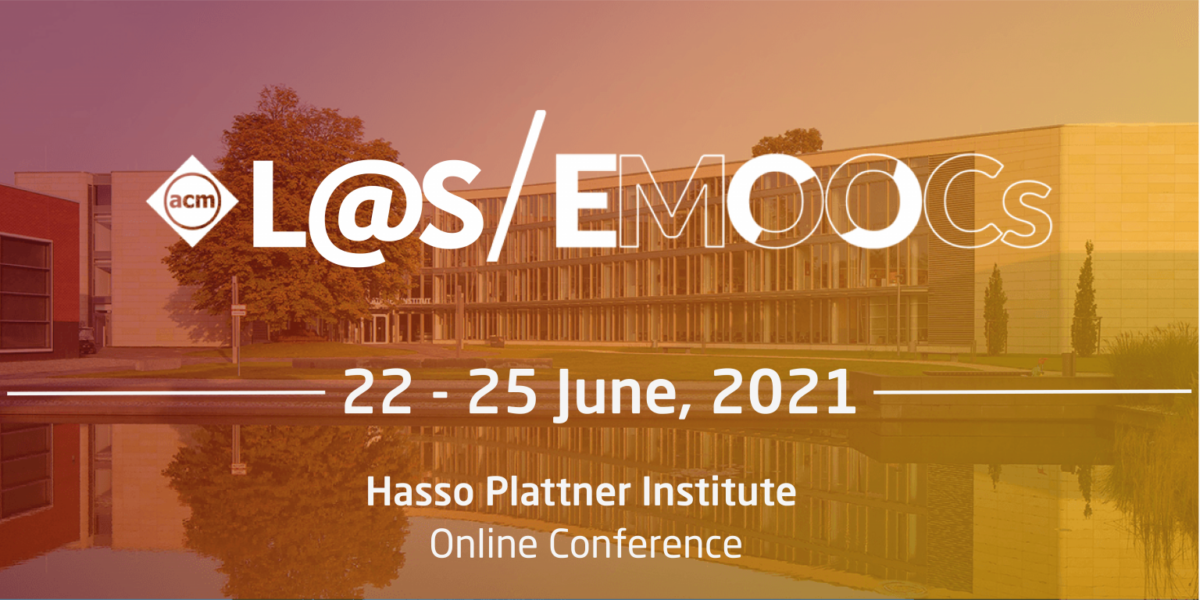 ACM L@S/EMOOCs conference banner: 22-25 June, 2021, Hasso Plattner Institute, Online Conference