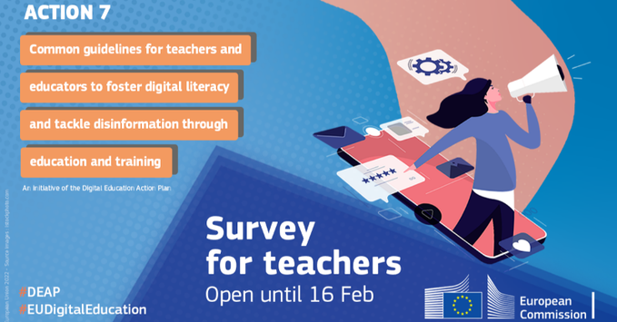 Banner for Action 7: Common guidelines for teachers and educators to foster digital literacy and tackle disinformation
