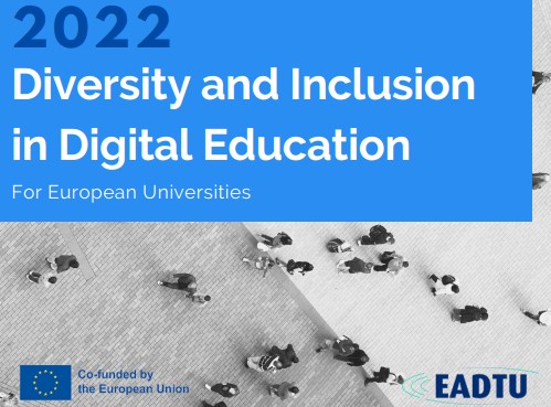 2022 Diversity and Inclusion in Digital Education for European Universities report cover with people walking