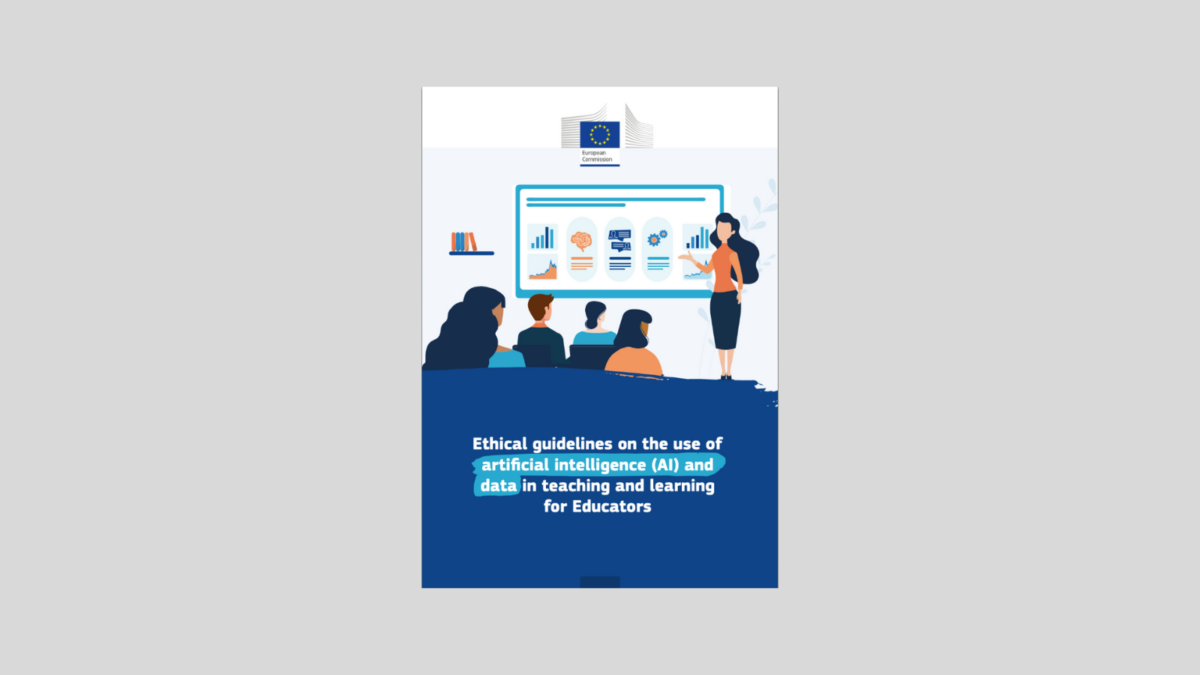 Cover of the EC guidelines on the use of AI and data in teaching and learning for Educators