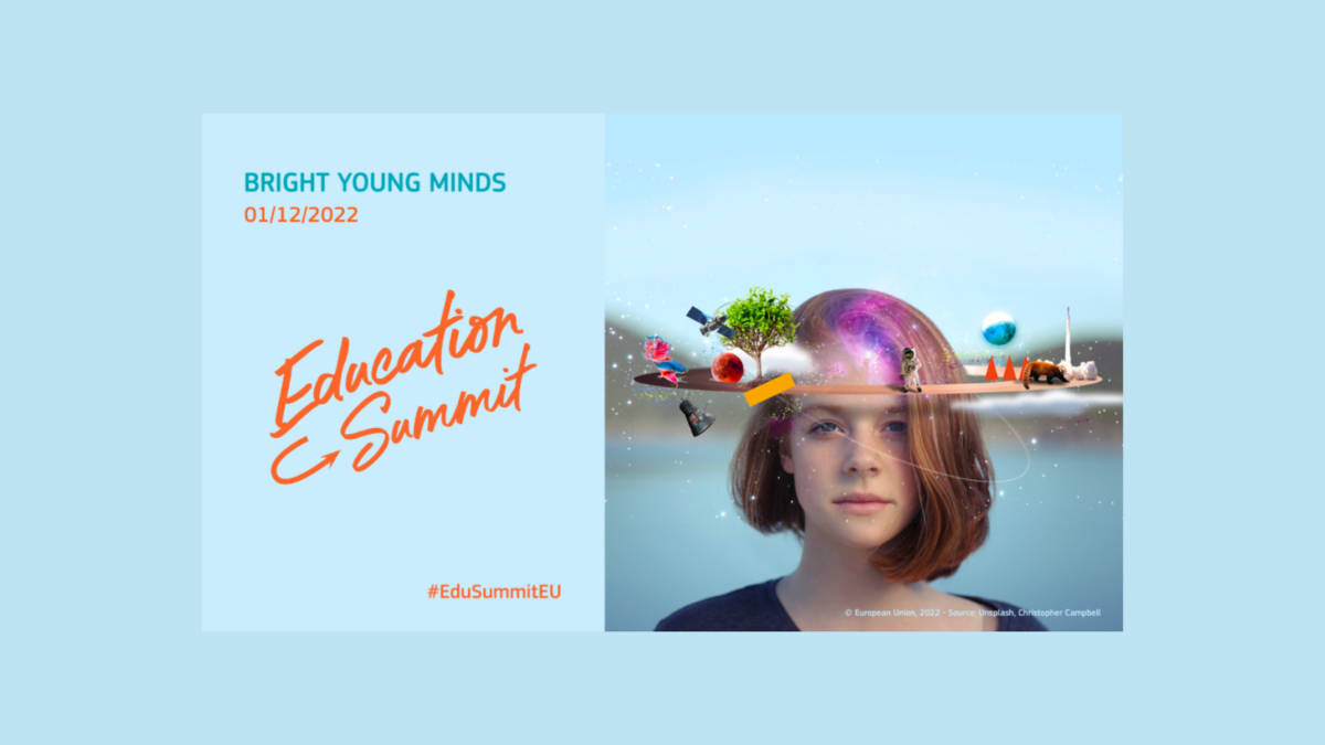 Bright Young Minds, 01/12/2022, Education Summit, #EduSummitEU. A girl with a galaxy in her head.