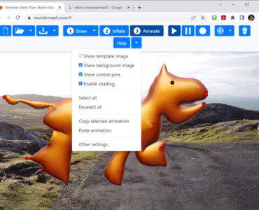 Monster Mash is a modelling and animation tool that creates 3D objects