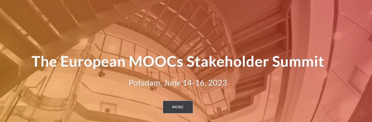 The European MOOCs Stakeholder Summit, Potsdam, June 14-16, 2023, with a More button