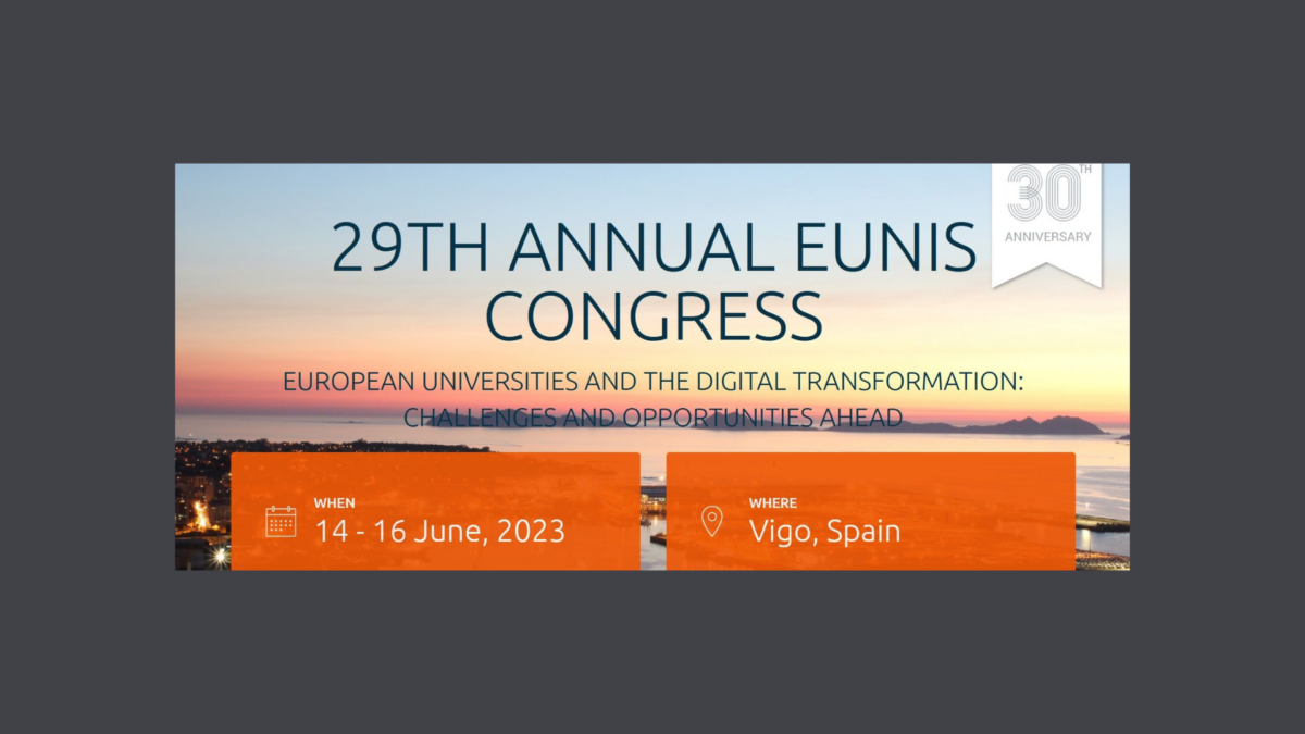 29th Annual EUNIS Congress banner: European Universities and the Digital Transformation: Challenges and Opportunities