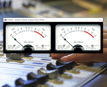 a VU Meter on the desktop