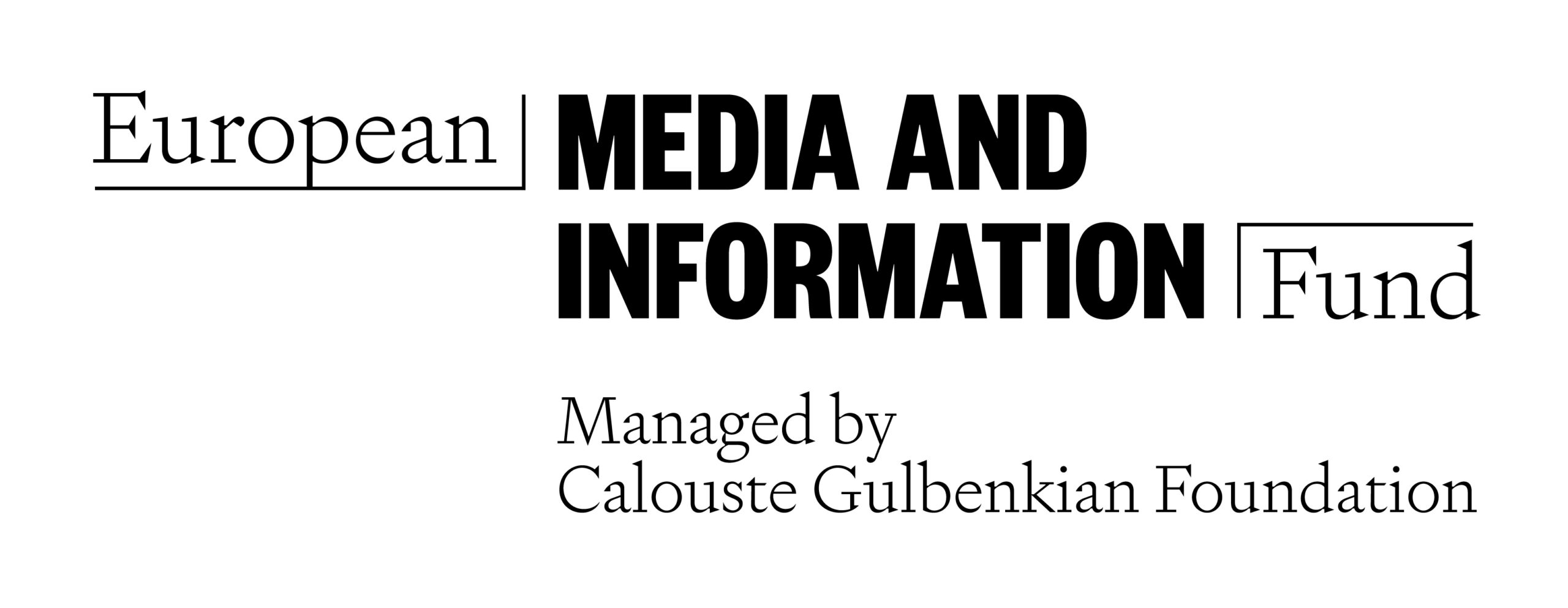 Logo of European Media and Information Fund, managed by Calouste Gulbenkian Foundation