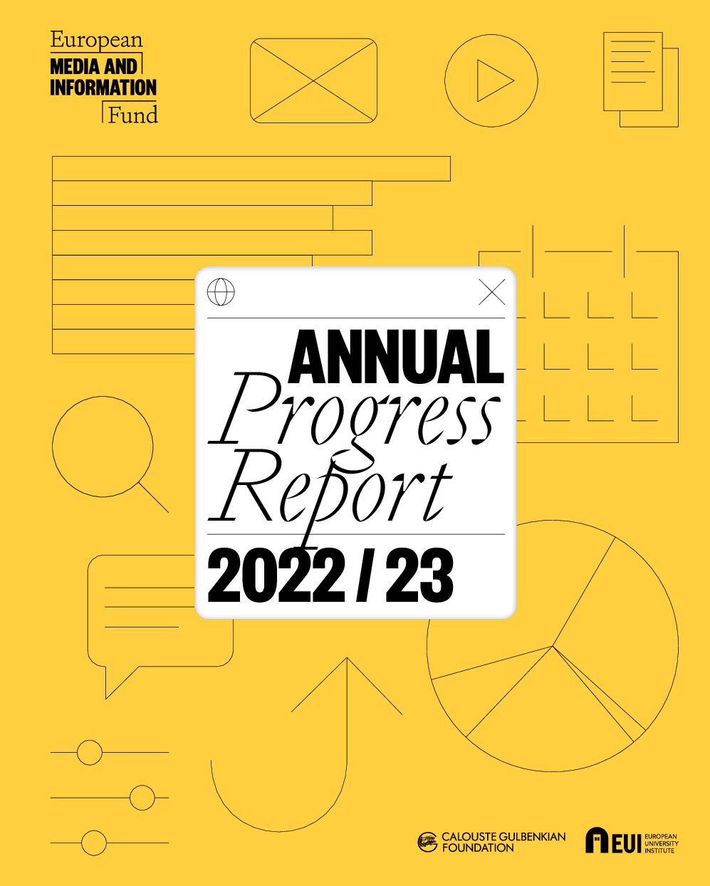 Annual Progress Report 2022/23 title card for European Media and Information Fund