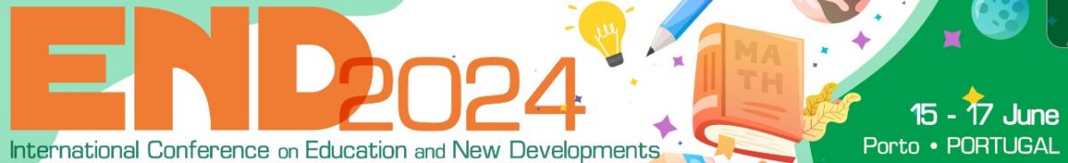 Banner for END 2024 International Conference on Education and New Developments, 15-17 June, Porto, Portugal