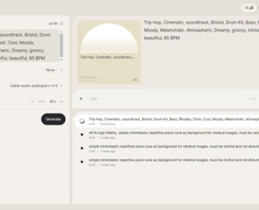 Stable Audio, an AI powered music generator