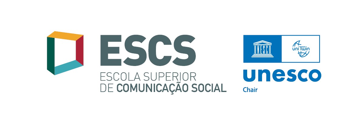 Logo of ESCS Escola Superior de Comunicação Social and UNESCO Chair